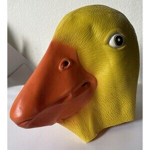 Duck Mask Stage Theater Play Props Cosplay Yellow Rubber